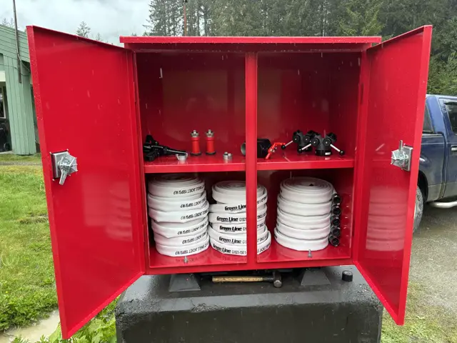 Hose and nozzle storage